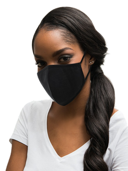 Customizable Black Cotton Mask